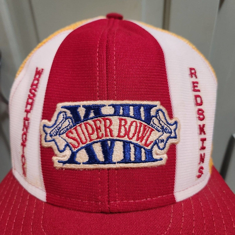VTG 1984 NFL Washington Redskins Super Bowl XVIII Mesh Trucker Snapback Hat Cap - Picture 3 of 12